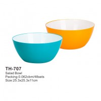 big size round shape 2 color salad bowl set