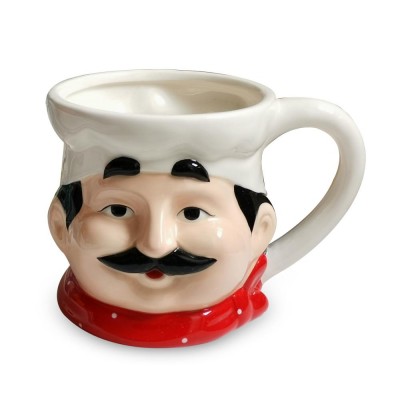 Ceramic Chef 3D Mug Dolomite handpainting Chef Tea Mug Wholesale Ceramic Coffee Mug