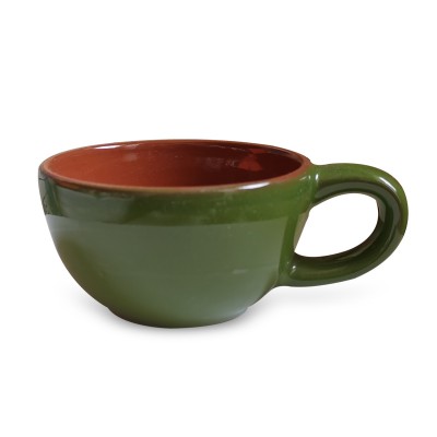 Terracotta Coffee Mug Stoneware Tea Cup with handle Ceramic Soup Mug