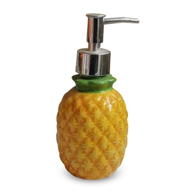 Soap Dispenser Ceramic Pineapple Design Bathroom Dispenser Handpainting Dolomite Foaming Soap Dispenser