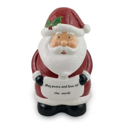 Storage Jar Christmas Handpainting Biscuit Jar Ceramic Santa Claus Cookie Jar