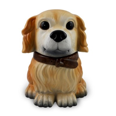 Ceramic Dog Design Cookie Jar Dolomite 3D Dog Shaped Canister Handpainting Storage Jar