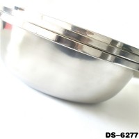 stainless steel round serving tray soup plate/round food dish