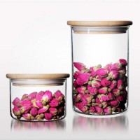 4oz clear glass storage jar with lids