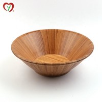 Custom Wholesale  bamboo  round salad bowl set